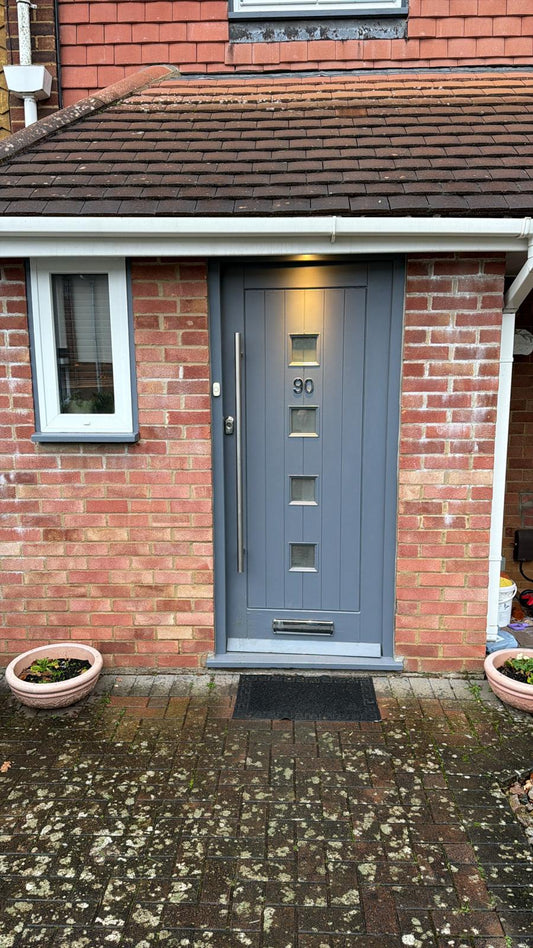 Modern Grey Composite Front Door Supply & Fit | From £1,700 | Hertfordshire