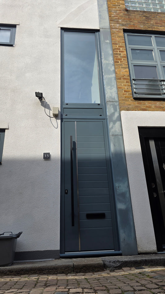 Premium Anthracite Grey Aluminium Front Door Supply & Fit | From £6,500