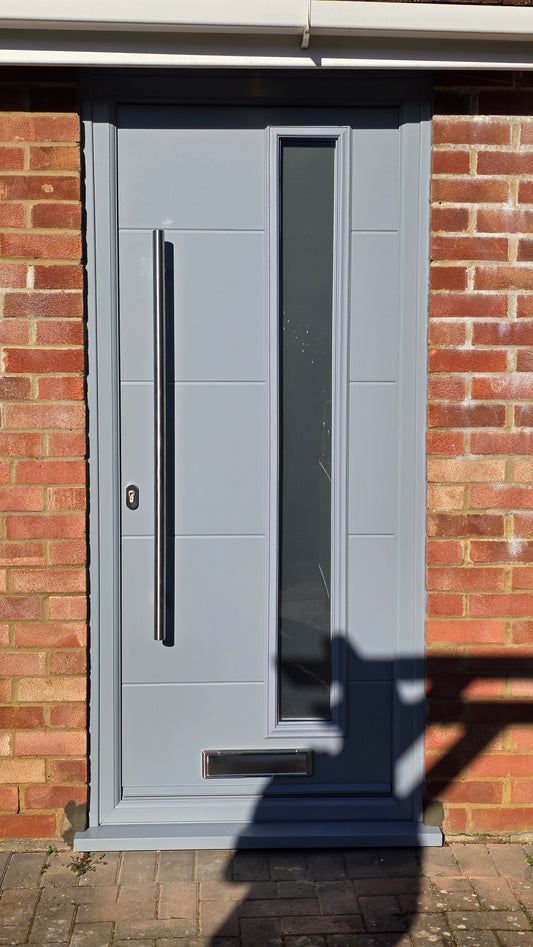 Modern Grey Composite Front Door Supply & Fit | From £1,700 | Hertfordshire
